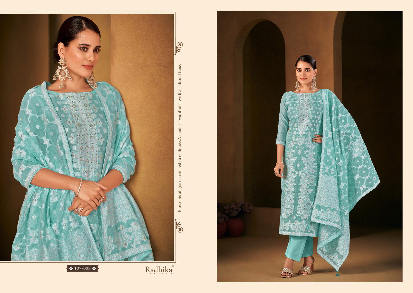 Azara Banarasi   by Radhika Adha Vol 3 Cotton Jacquard Dress Material